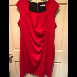 Red Calvin Klein dress